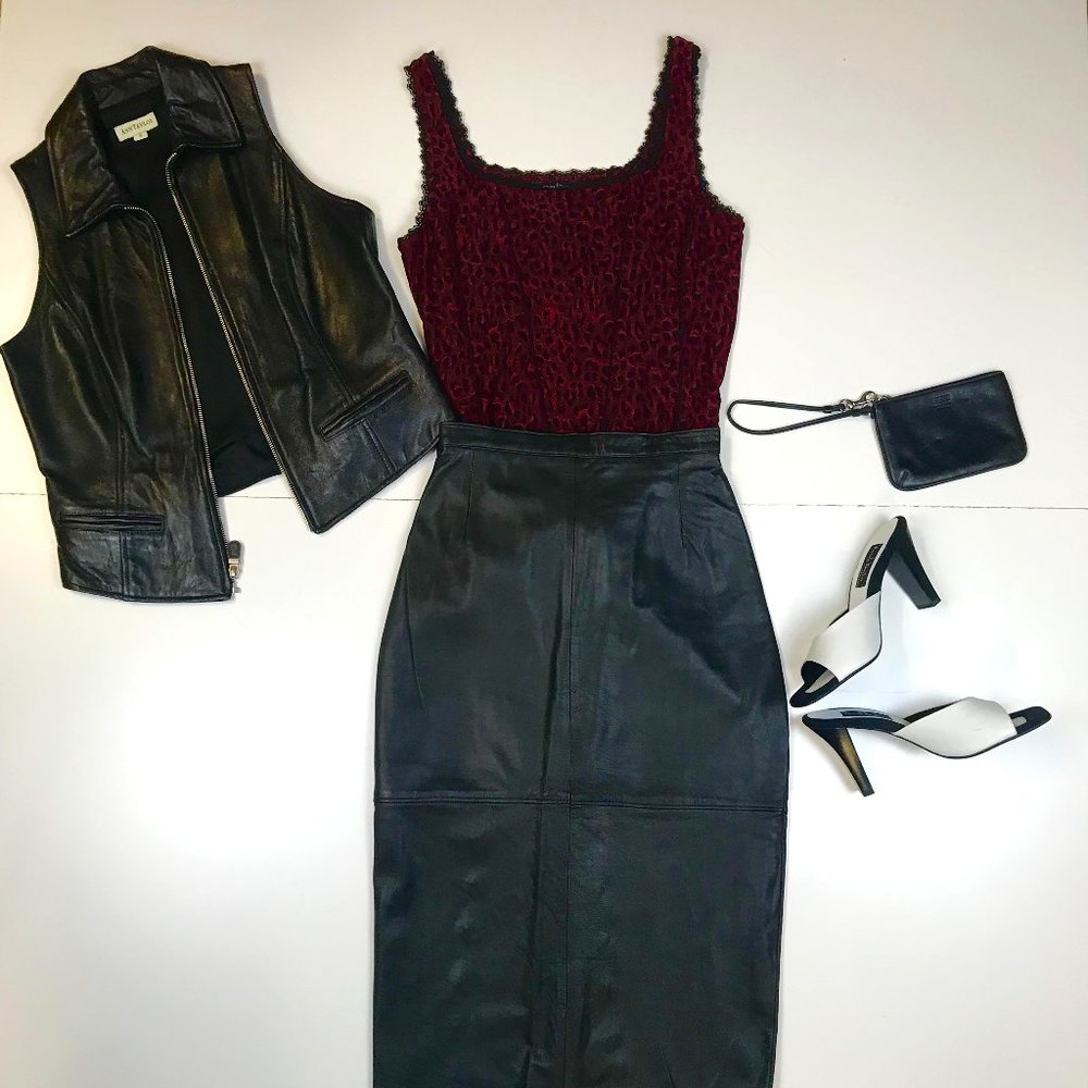Ann Taylor leather vest